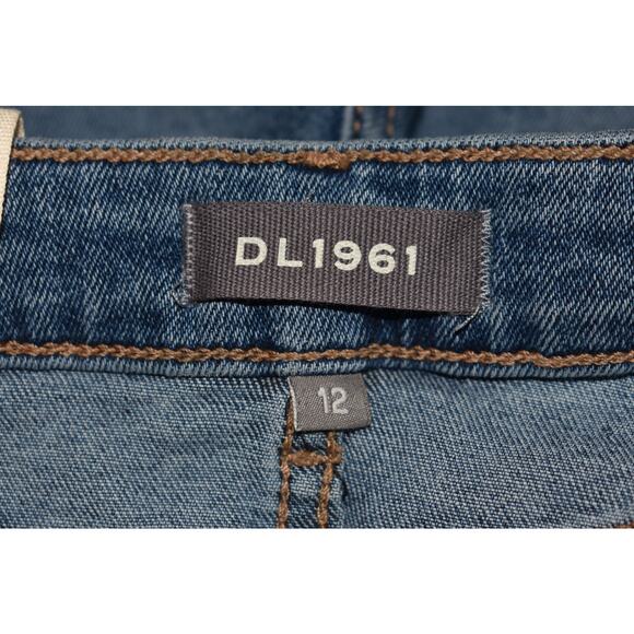 DL1961 NEW $69 DL Performance Distressed Chloe Skinny Jean Raw Hem Girl's 12‎ - Picture 4 of 4